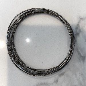 Lot of 9 Metal Bangle Bracelets โ Skinny Stackable Jewelry Set